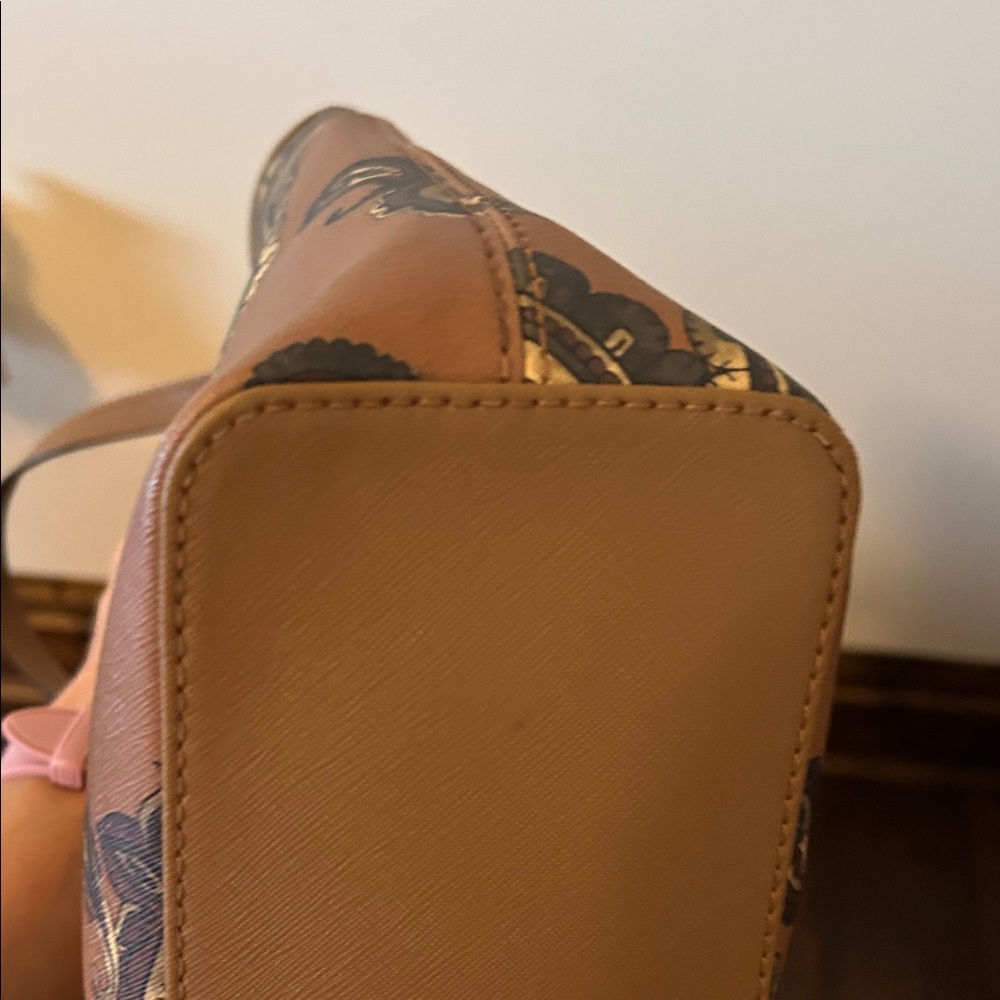 Michael Kors Brown Paisley Tote with Scarf Accent - Picture 6 of 16